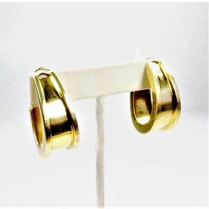 18k Vintage Huggie Earrings